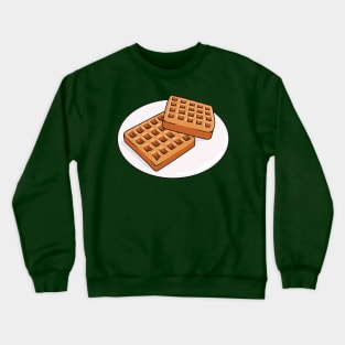 Waffle cartoon illustration Crewneck Sweatshirt